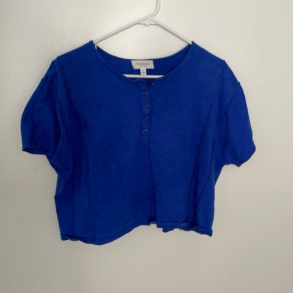 Blue Cropped Tee
